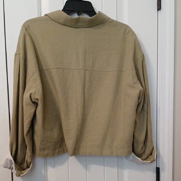 Zara Women's Khaki Utility Jacket Size XL - Picture 8 of 9